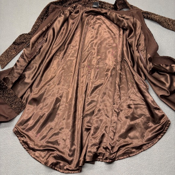 Perfectly Patricia by Patricia Underwood Brown Faux Fur Trimmed Cape Coat - Picture 7 of 11